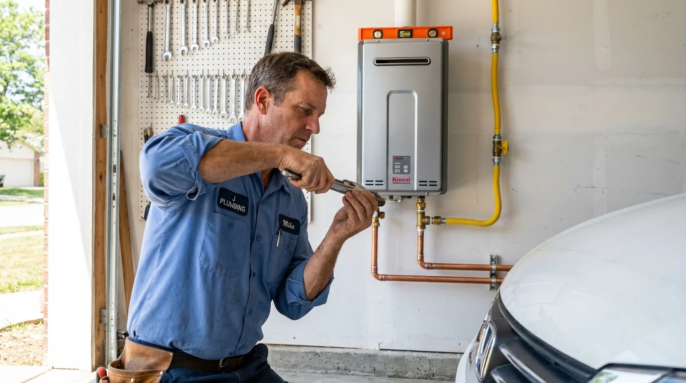 Tankless water heater installation by a Johns Plumbing LLC plumber in Sitka